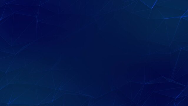 animated futuristic blue abstract fractal plexus pattern background, technology network connection motion concept