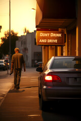 dont drink and drive campaign for life and car insurance, ai