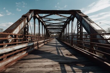 Fototapeta na wymiar The Edmund Pettus Bridge, where MLK led the civil rights march from Selma to Montgomery. Generative AI