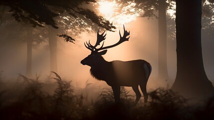 A magnificient deer standing proudly