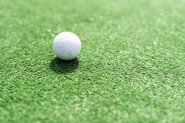 Golf ball on the green