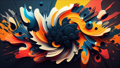 Fototapeta na wymiar Vibrant Papercut Kaleidoscope Abstract Background, Energetic Shapes, Toon Shading, Flat Colors, Dynamic Poses, Soft Shadows, High-Res 8K, Real-Time Rendering, Bold Outlines. Generative AI