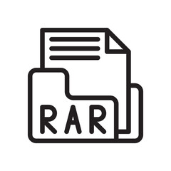 rar line icon