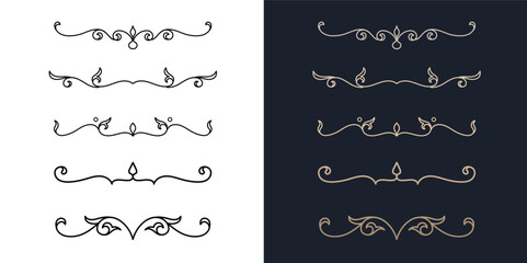 vector floral dividers decoration elements new collection pack calligraphic design elements and page decoration