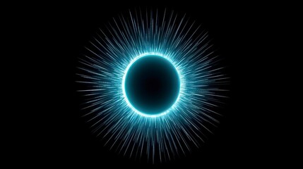Science fiction glowing portal to another dimension. Generative AI