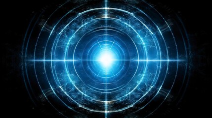 Obraz premium Science fiction glowing portal to another dimension. Generative AI