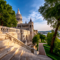 beauty and culture of Hungary, buda castle ai
