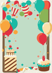 A set of festive vector backgrounds for text, perfect for adding a touch of celebration to your designs. Whether it's a birthday, wedding, baby shower, or party, these backgrounds feature colorful ele