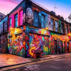 graffiti on the wall, ai