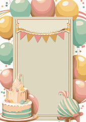 A set of festive vector backgrounds for text, perfect for adding a touch of celebration to your designs. Whether it's a birthday, wedding, baby shower, or party, these backgrounds feature colorful ele