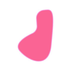 Pink abstract organic shapes. Minimalist geometric elements. Trendy modern graphic element vector Illustrator