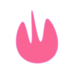 Pink abstract organic shapes. Minimalist geometric elements. Trendy modern graphic element vector Illustrator