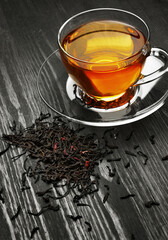 Cup of Tea on a dark wood