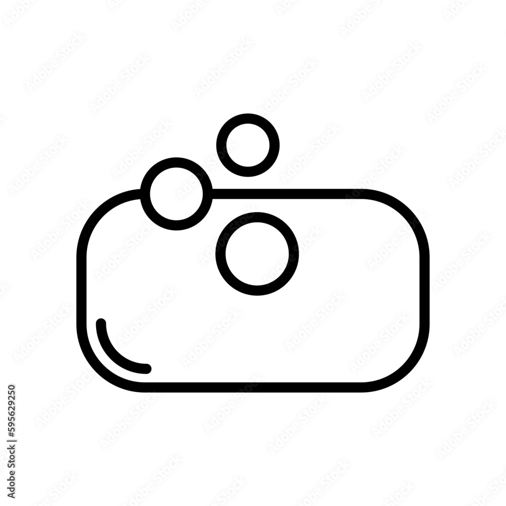 Poster soap outline vector icon isolated on white background. soap line icon for web, mobile and ui design.
