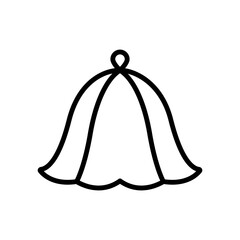 Sauna hat outline vector icon isolated on white background. Sauna hat line icon for web, mobile and ui design.