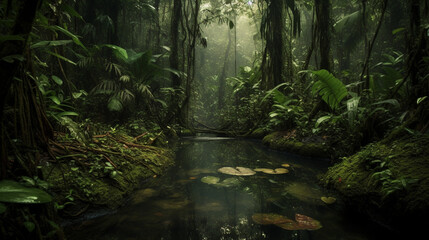 Fototapeta na wymiar An amazon forest