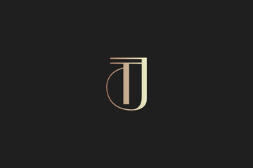 TJ modern luxury typography logo design. tj minimal, tj initials, tj logo design