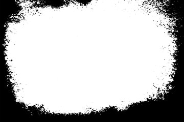 Grunge border texture background. Abstract frame overlay. PNG graphic illustration with transparent background.