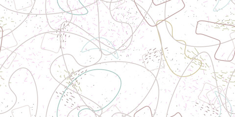 Chaotic Simple Seamless Pattern Textile One Line