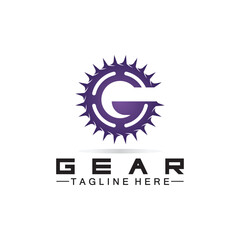 Letter G Gear Engineer Logo Design Template