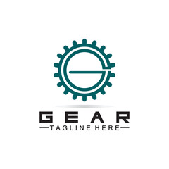 Letter G Gear Engineer Logo Design Template