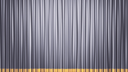 Theater Curtain opening stage hall ceremony CG 3D illustration.