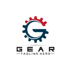 Letter G Gear Engineer Logo Design Template