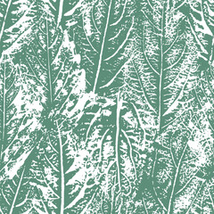 Vector seamless botanical pattern, imprinted leaves. Beautiful design for textile, wallpaper, wrapping paper.