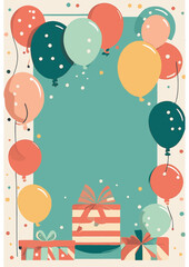 Obraz na płótnie Canvas A set of festive vector backgrounds for text, perfect for adding a touch of celebration to your designs. Whether it's a birthday, wedding, baby shower, or party, these backgrounds feature colorful ele