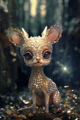 Ultrarealistic image of the beautiful little chibi Bambi , Generative AI