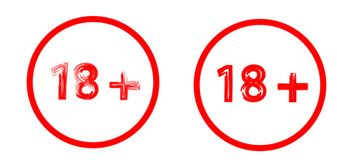 Plus 18 years movie icon. Censored sumbol vector ilustration.