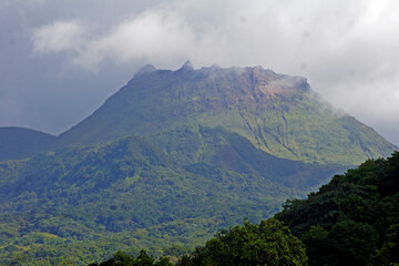 Obraz na płótnie Canvas La Soufriere volcano on the island of Guadeloupe, France