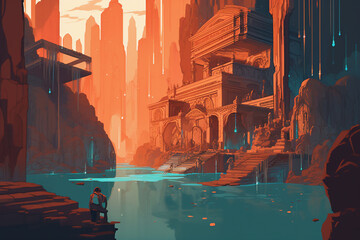 temple of heaven in a valley