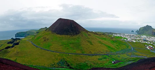 Foto op Canvas Eldfell volcano on Westman Island, Iceland © Eduardo