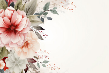 abstract background with flowers