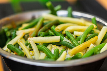 fresh vegetables prepared on the grill. Close up
