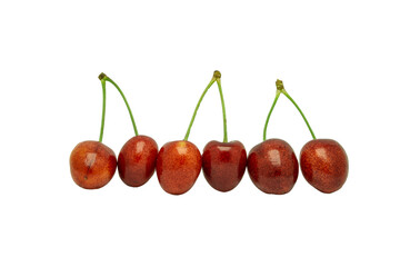 red cherry berries isolated, Fresh and Juicy berry, transparent png, collection, cut out	
