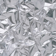 Chrome foil flat plastic background, Generative AI