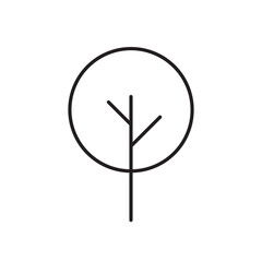 Tree vector line icon. Tree flat sign design. Tree symbol isolated pictogram. UX UI linear icon outline sign