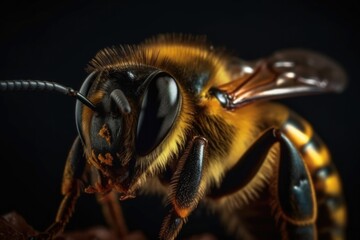 close up of a bee. Generative AI