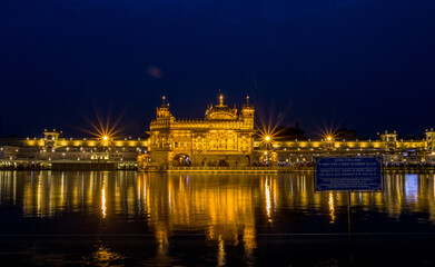 The Golden Temple Amritsar India (Sri Harimandir Sahib Amritsar), a central religious place of the Sikhs.