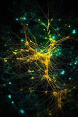 Fototapeta premium Delving into Artificial Intelligence: A Mesmerizing Digital Neural Network