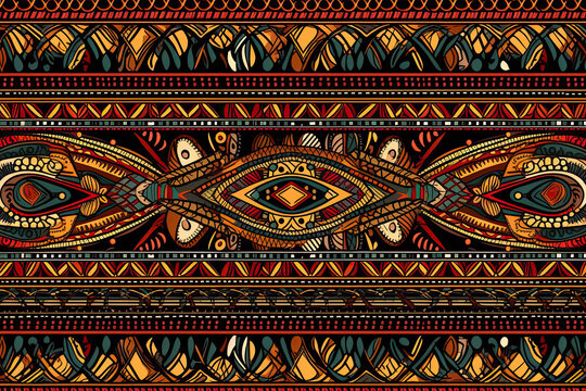 Ethnic seamless pattern. Traditional ornament background