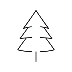 Tree vector line icon. Tree flat sign design. Tree symbol isolated pictogram. UX UI linear icon outline sign