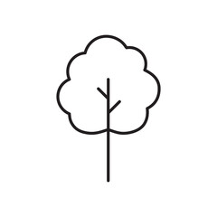 Tree vector line icon. Tree flat sign design. Tree symbol isolated pictogram. UX UI linear icon outline sign