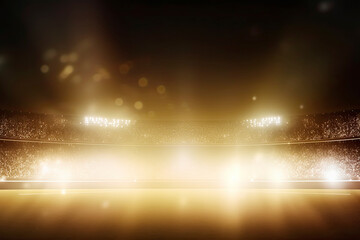 Gold and white stadium light effect background