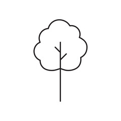 Tree vector line icon. Tree flat sign design. Tree symbol isolated pictogram. UX UI linear icon outline sign