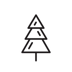 Tree vector line icon. Tree flat sign design. Tree symbol isolated pictogram. UX UI linear icon outline sign