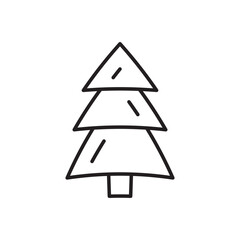 Tree vector line icon. Tree flat sign design. Tree symbol isolated pictogram. UX UI linear icon outline sign
