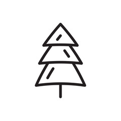 Tree vector line icon. Tree flat sign design. Tree symbol isolated pictogram. UX UI linear icon outline sign